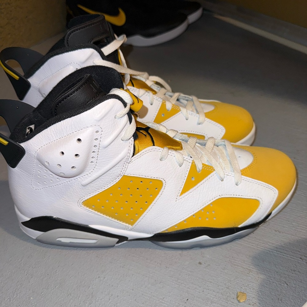 Nike Yellow and White High-Top Sneakers
